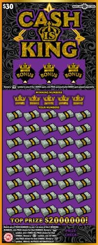 Cash is King scratch-off ticket