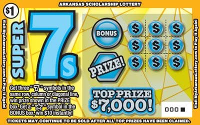 Super 7s scratch-off ticket