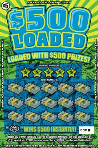 $500 Loaded scratch-off ticket