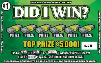 Did I Win? scratch-off ticket
