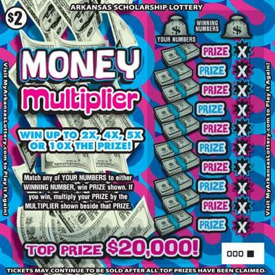 Money Multiplier scratch-off ticket