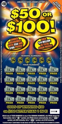 $50 or $100! 2026 Ed scratch-off ticket