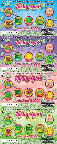 The Lucky Spot! scratch-off ticket