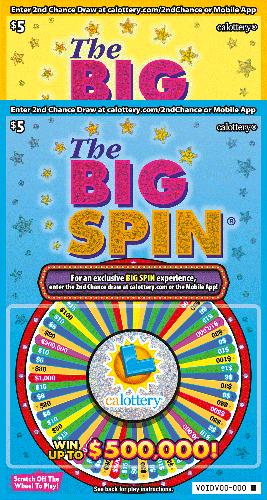 The Big Spin scratch-off ticket