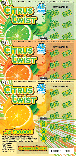 Citrus Twist scratch-off ticket
