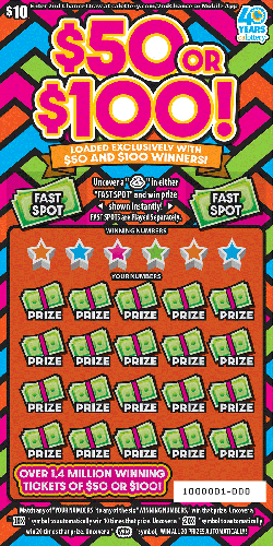 $50 or $100! scratch-off ticket