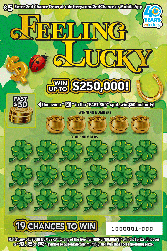 Feeling Lucky scratch-off ticket