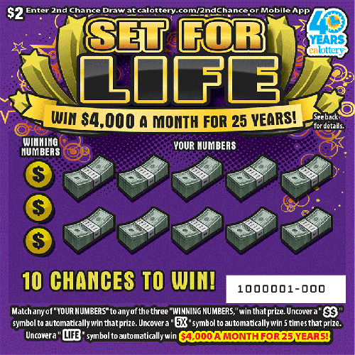 Set for Life scratch-off ticket