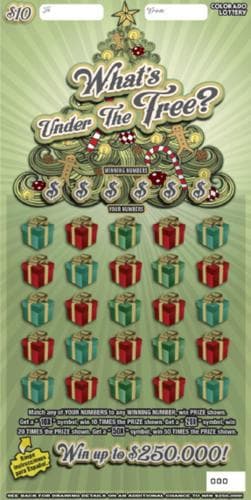 What's Under the Tree? scratch-off ticket