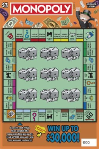 MONOPOLY™ scratch-off ticket