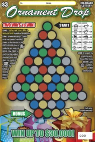 Ornament Drop scratch-off ticket