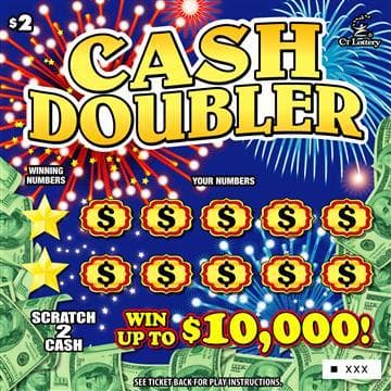 Cash Doubler scratch-off ticket