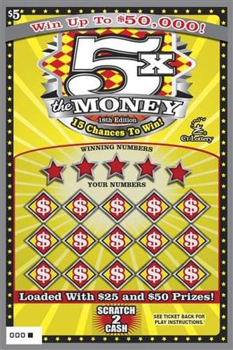 5X The Money 18th Edition scratch-off ticket