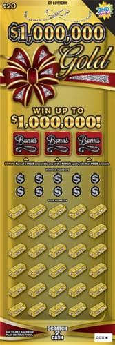$1,000,000 Gold scratch-off ticket