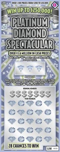 Platinum Diamond Spectacular scratch-off ticket
