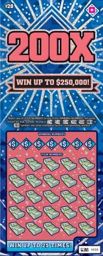 200X scratch-off ticket