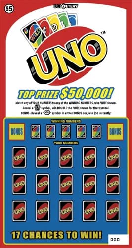 UNO™ scratch-off ticket