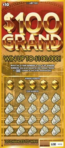 $100 Grand scratch-off ticket