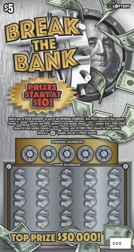 Break the Bank scratch-off ticket