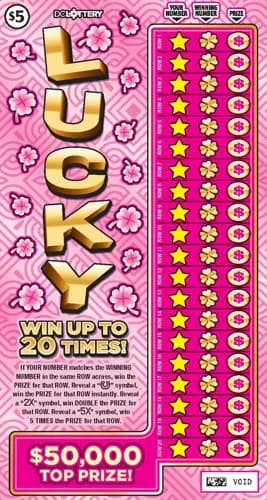 Lucky scratch-off ticket