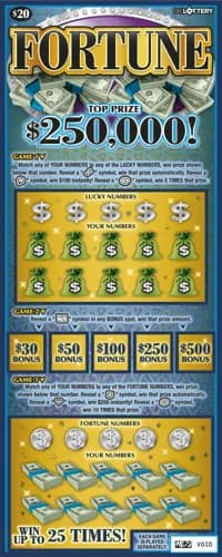 Fortune scratch-off ticket