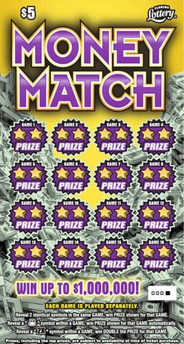 MONEY MATCH scratch-off ticket