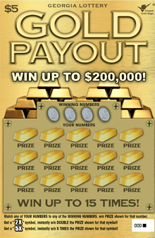 GOLD PAYOUT scratch-off ticket