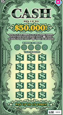 CASH scratch-off ticket