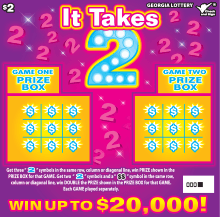 It Takes 2 scratch-off ticket