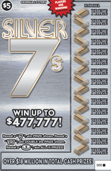 SILVER 7s scratch-off ticket