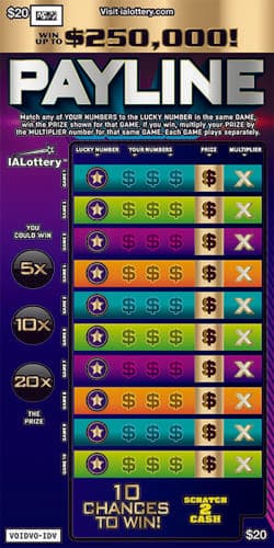 Payline scratch-off ticket