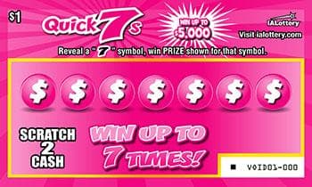 Quick 7s scratch-off ticket