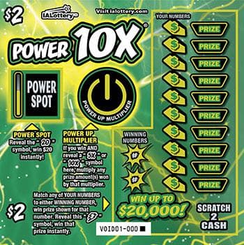 Power 10X® scratch-off ticket