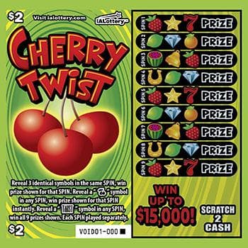 Cherry Twist scratch-off ticket