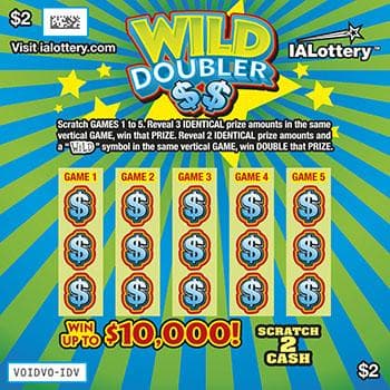 Wild Doubler scratch-off ticket