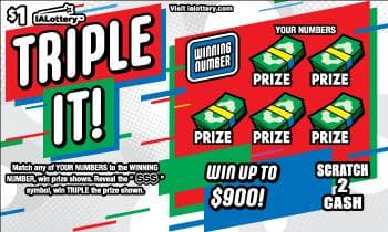 NEW!Triple It! scratch-off ticket