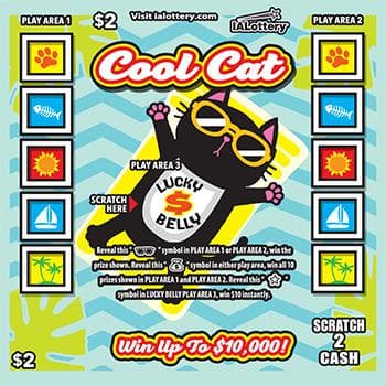 NEW!Cool Cat scratch-off ticket