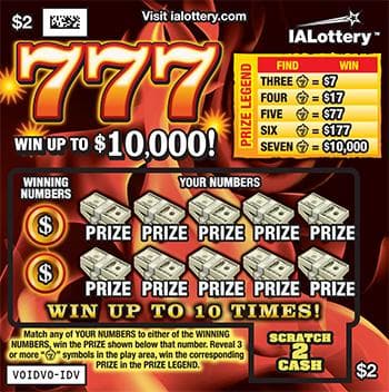 NEW!777 scratch-off ticket