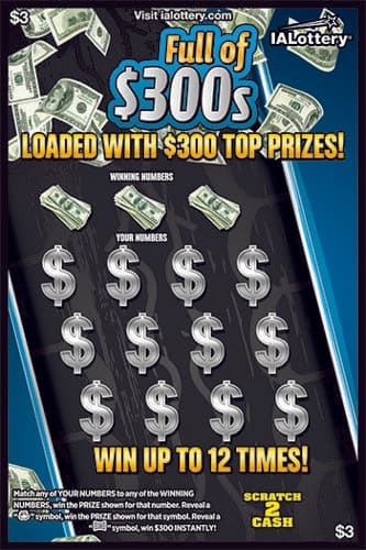 Full of 300s scratch-off ticket