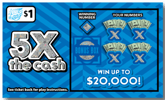 5X the Cash scratch-off ticket