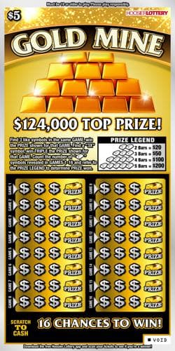 GOLD MINE scratch-off ticket