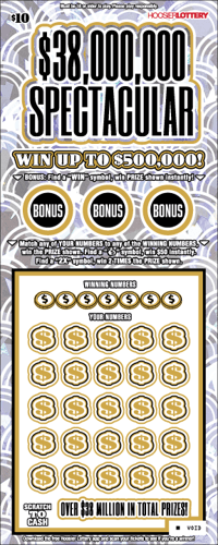 $38,000,000 SPECTACULAR scratch-off ticket