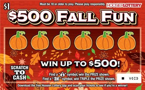 $500 FALL FUN scratch-off ticket