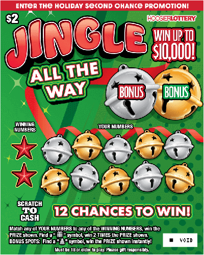JINGLE ALL THE WAY scratch-off ticket
