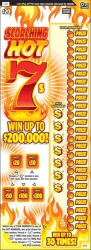 SCORCHING HOT 7S scratch-off ticket