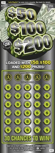 $50, $100 OR $200 scratch-off ticket