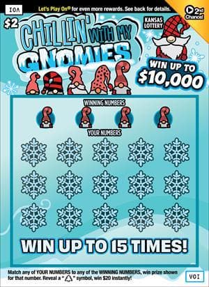 CHILLIN WITH MY GNOMIES scratch-off ticket