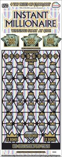 Instant Millionaire scratch-off ticket