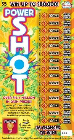 Power Shot scratch-off ticket