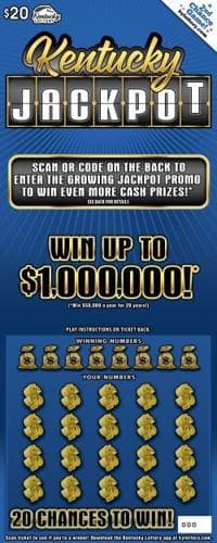 Kentucky Jackpot scratch-off ticket
